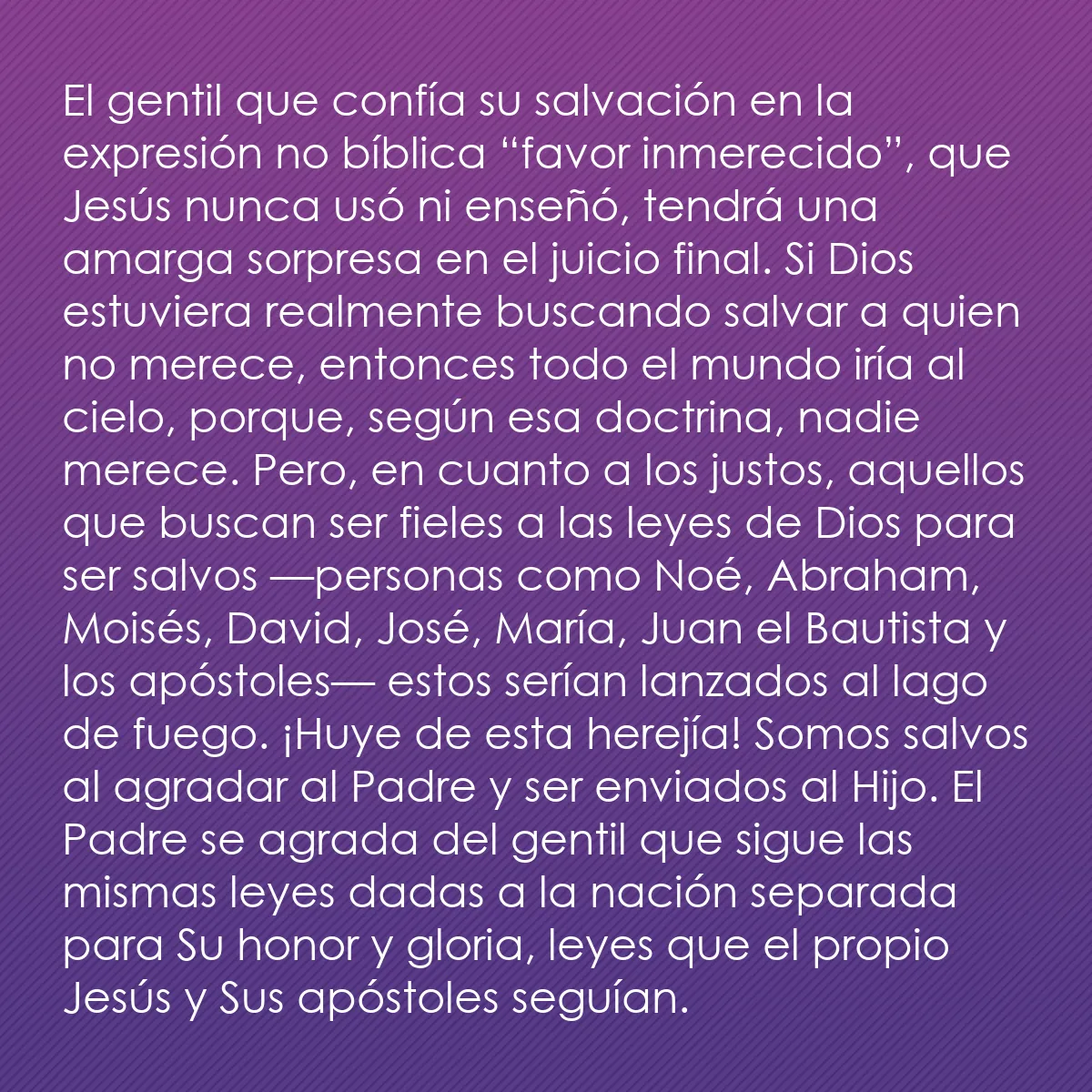 0030 - Post sobre la Ley de Dios: El gentil que confía su salvación en la expresión...