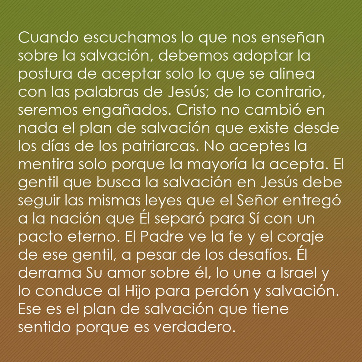 0068 - Post sobre la Ley de Dios: Cuando escuchamos lo que nos enseñan sobre la salvación,...
