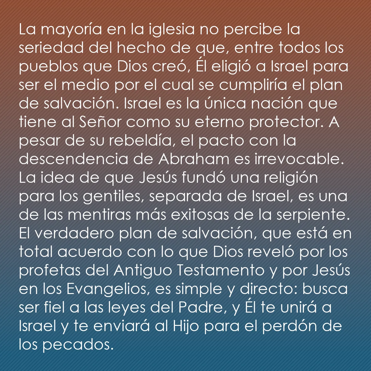 0071 - Post sobre la Ley de Dios: La mayoría en la iglesia no percibe la seriedad del...