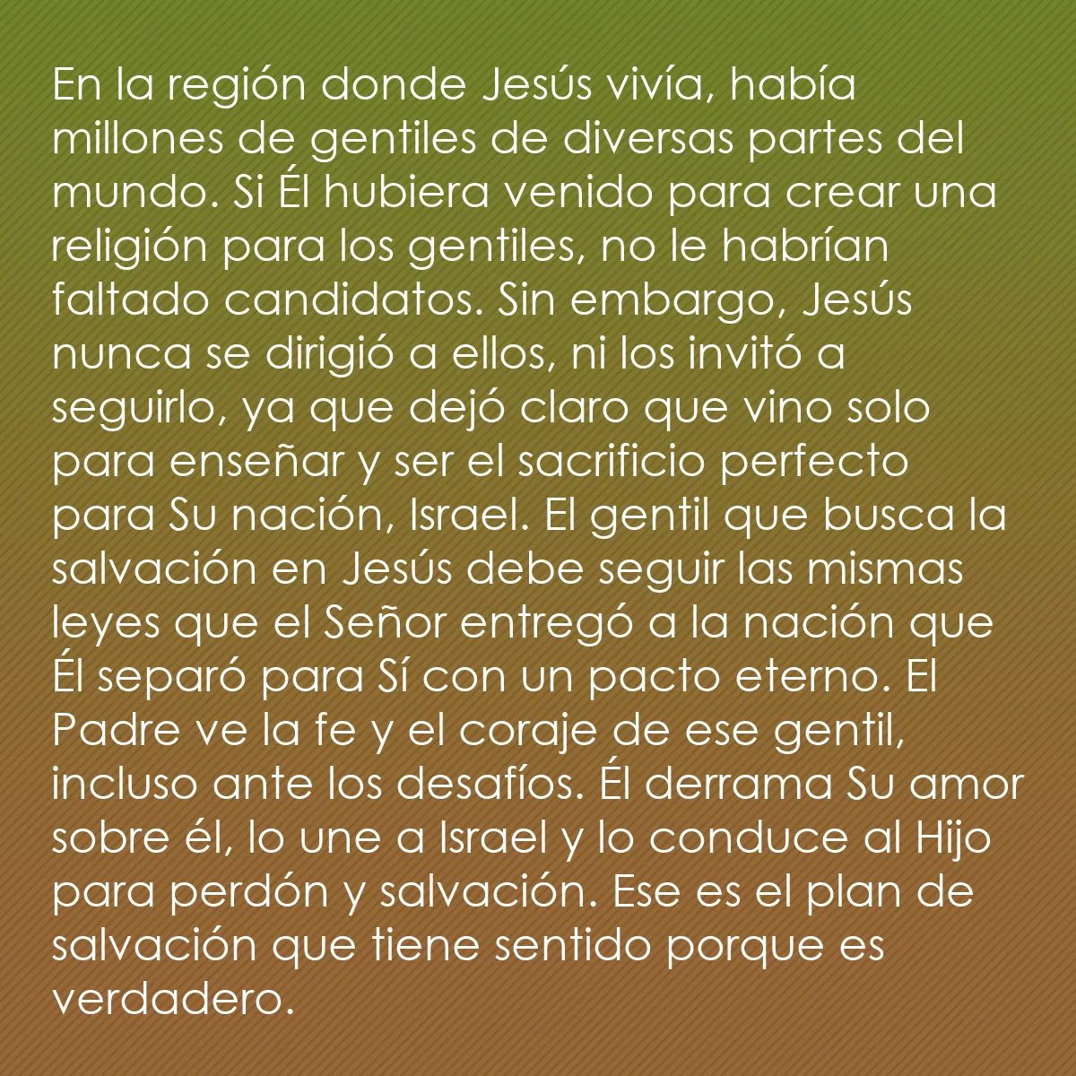 0088 - Post sobre la Ley de Dios: En la región donde Jesús vivía, había millones de...
