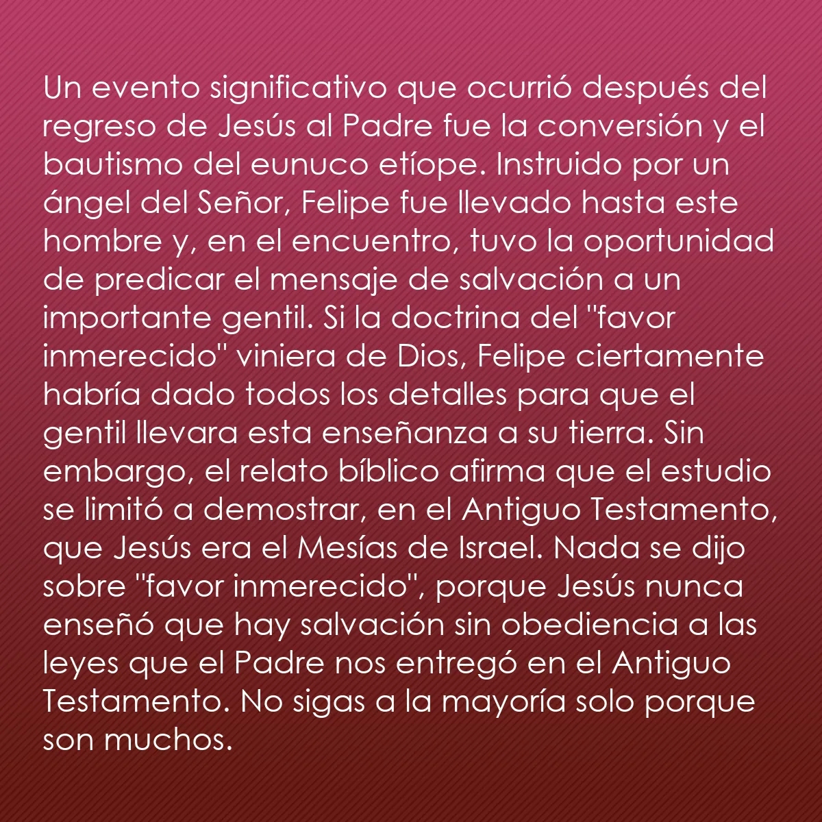 0258 - Post sobre la Ley de Dios: Un evento significativo que ocurrió después del regreso...