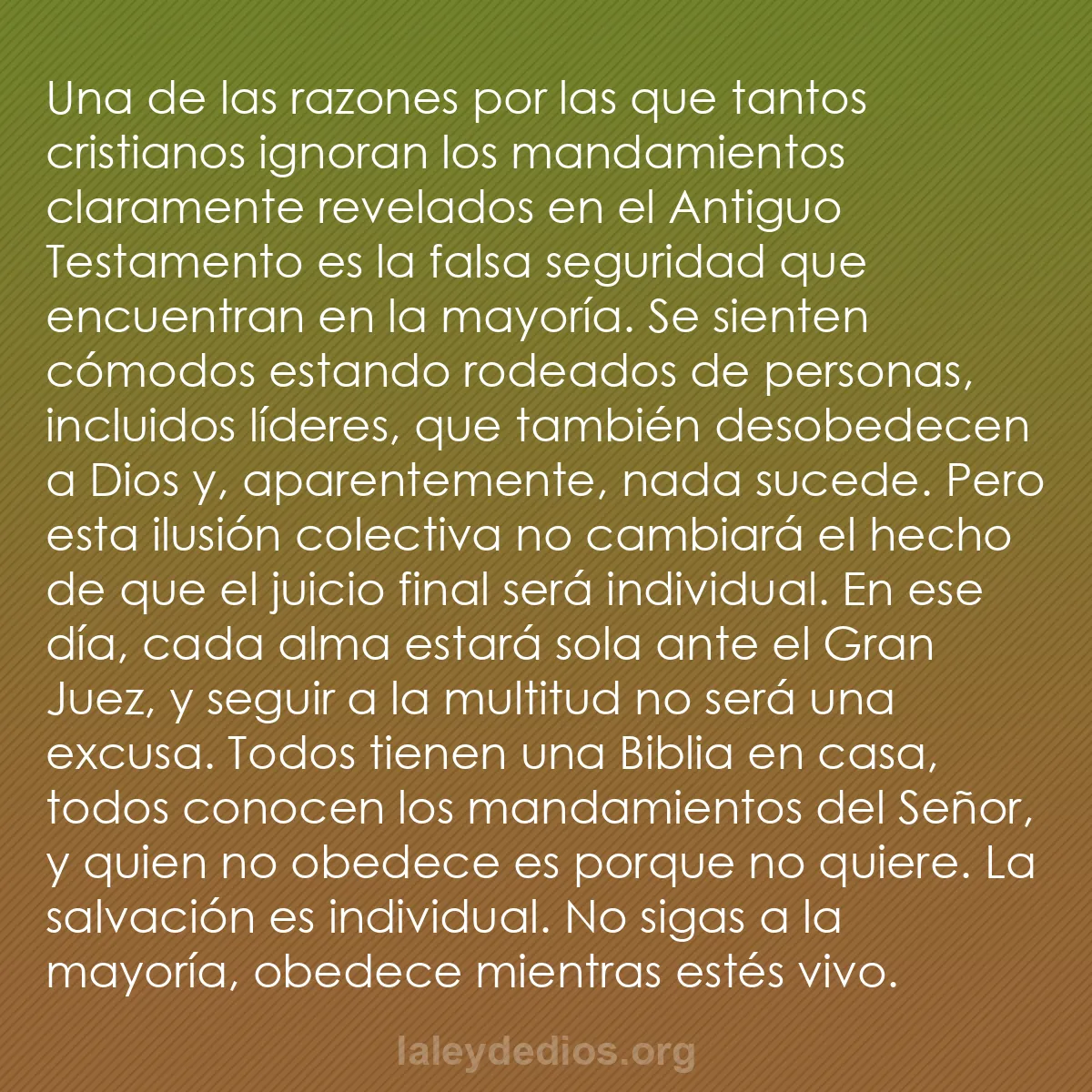 b0049 - Post sobre la Ley de Dios: Una de las razones por las que tantos cristianos ignoran los...