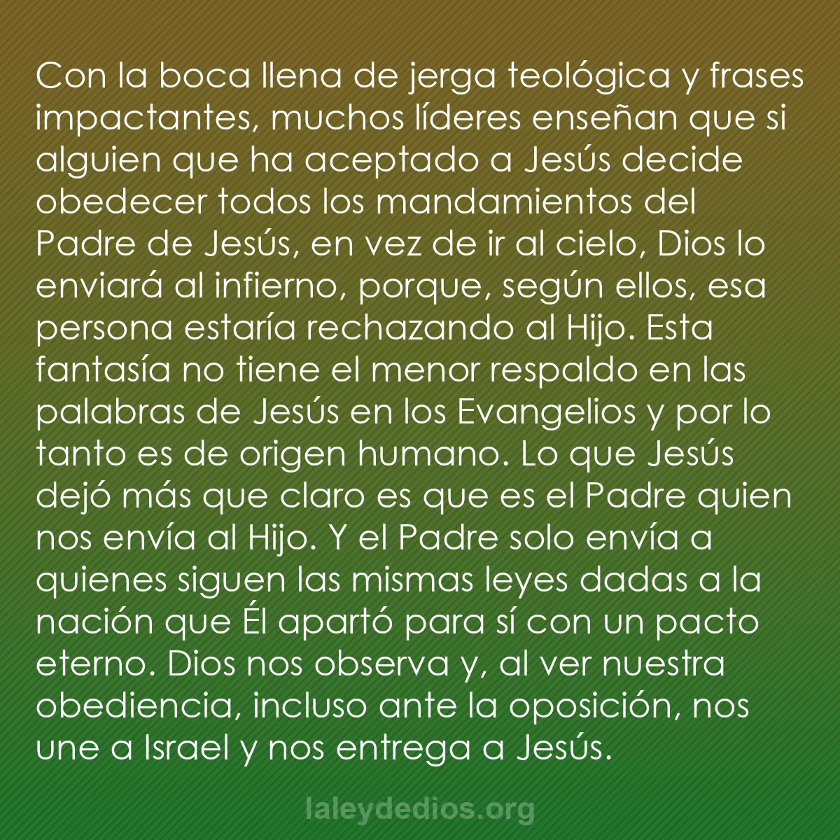 b0176 - Post sobre la Ley de Dios: Con la boca llena de jerga teológica y frases impactantes, muchos...