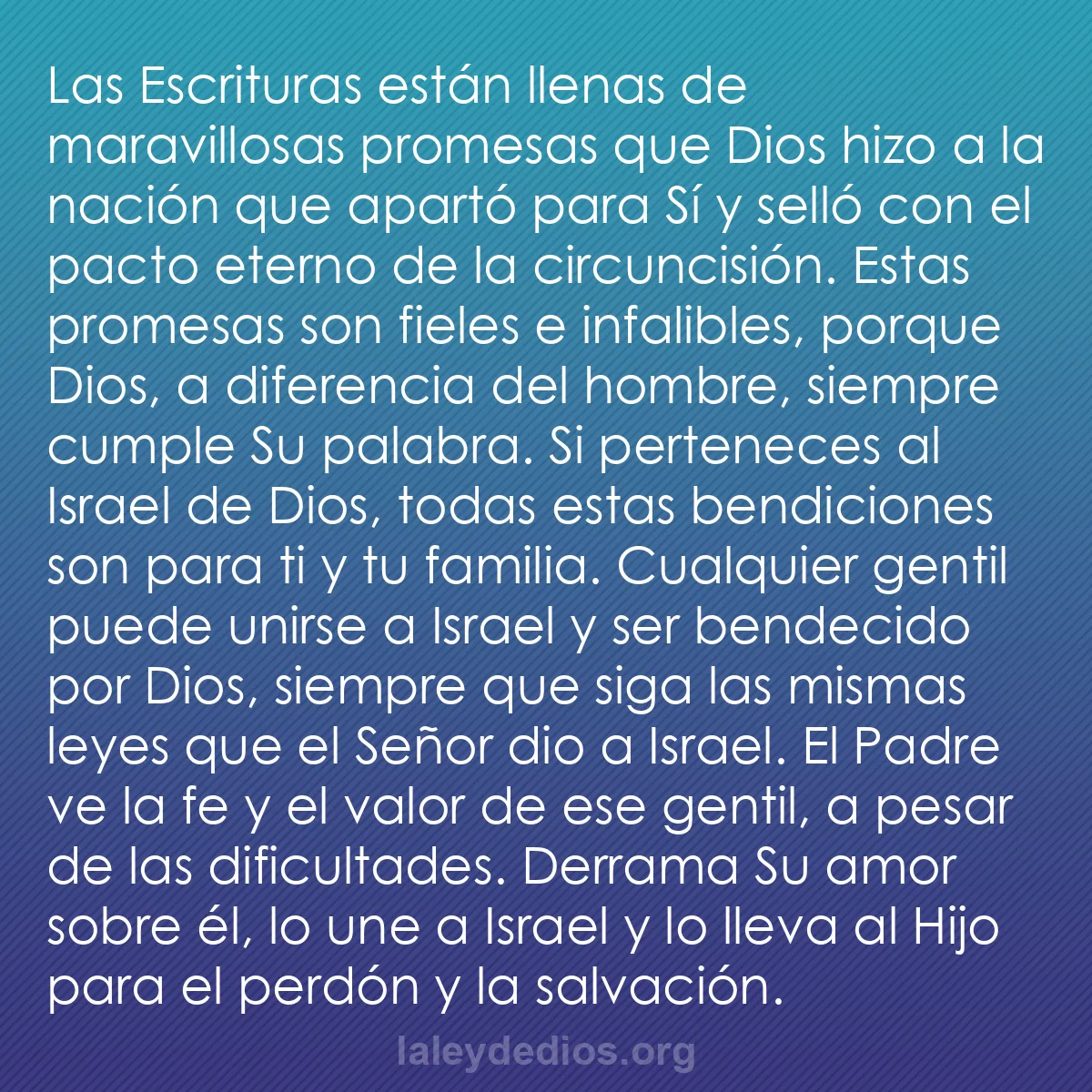 b0215 - Post sobre la Ley de Dios: Las Escrituras están llenas de maravillosas promesas que Dios...