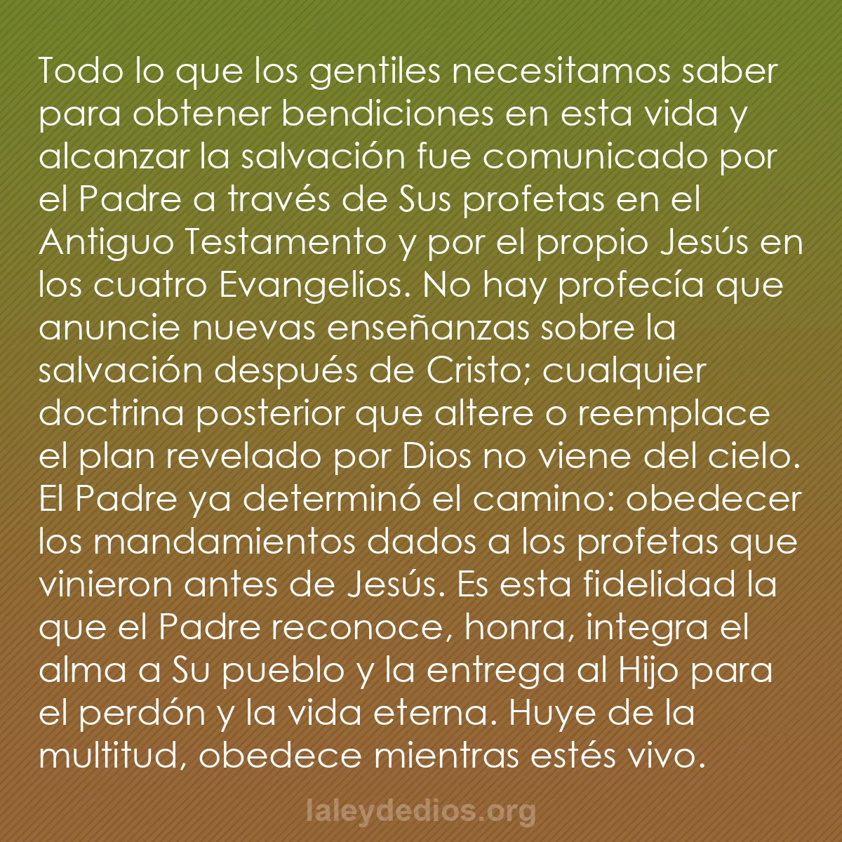 b0409 - Post sobre la Ley de Dios: Todo lo que los gentiles necesitamos saber para obtener bendiciones...