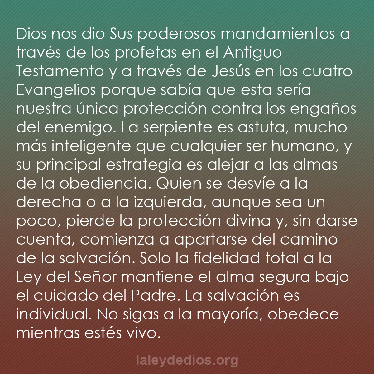 b0553 - Post sobre la Ley de Dios: Dios nos dio Sus poderosos mandamientos a través de los profetas...