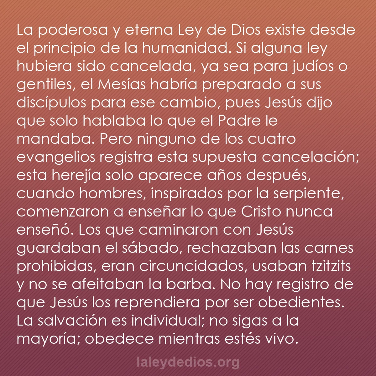 b0566 - Post sobre la Ley de Dios: La poderosa y eterna Ley de Dios existe desde el principio de...
